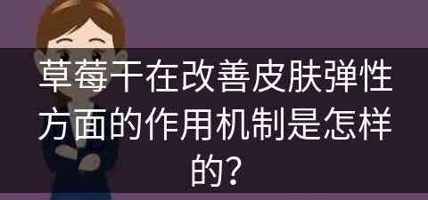 草莓干在改善皮肤弹性方面的作用机制是怎样的？